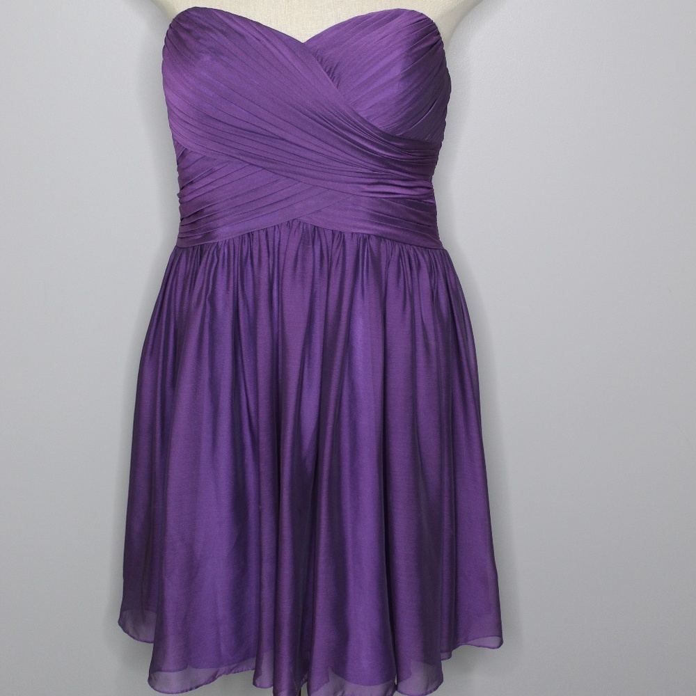 Purple Strapless Dress